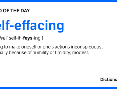 Opposite Of Self Effacing