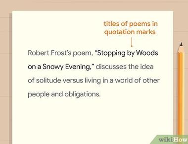 Is A Poem Italicized