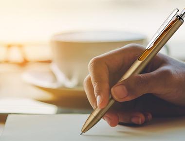 Pen Writing On Paper