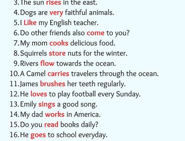 Example Of Present Tense Writing